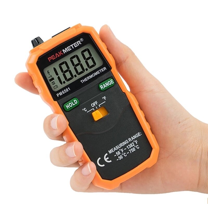 PEAKMETER PM6501 LCD Display Termostato Digital Thermometer K Type