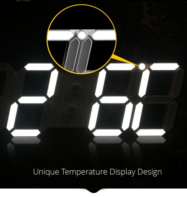 3D Digital Wall Clock LED Light