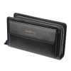 Baellerry Fashion Bussiness Large Capacity Magnetic Snap Double Zippers with Card Slots Men PU Leather Long Phone Wallet Bag
