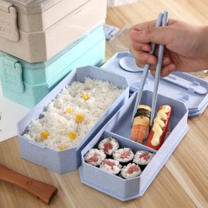 Bento Box 3 Layer Dinnerware Portable Food Storage Container