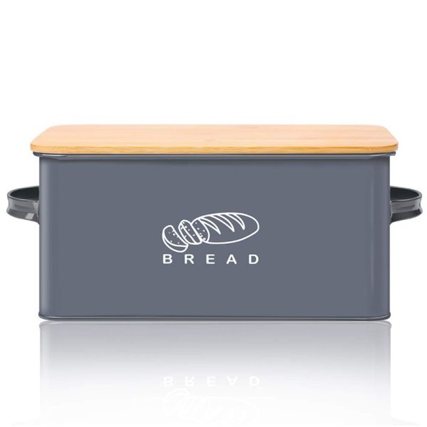 Bread Box with Bamboo Cutting Board
