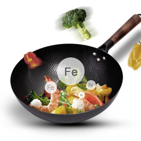 Cast Iron Wok Non-Coated Cookware