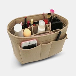 Fashion Simple Multifunctional with Multi-Pocket Mobile Phone Cosmetic Storage Felt Bag Organizer