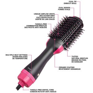 Hot Air Brush Hair Dryer Comb