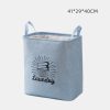 Household Large Capacity Thickened Cotton Linen EVA Dirty Clothes Storage Bags Basket Box Basket