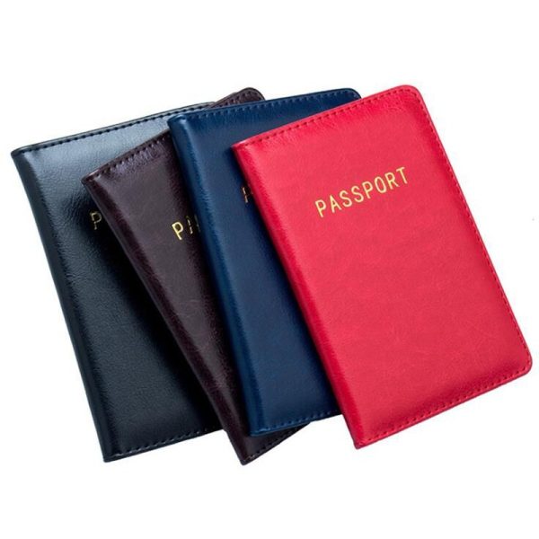 Leather Passport Wallet Card Holder