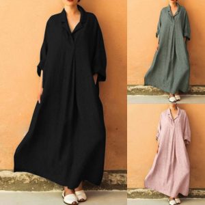 Long Sleeve Maxi Dress Bohemian Style