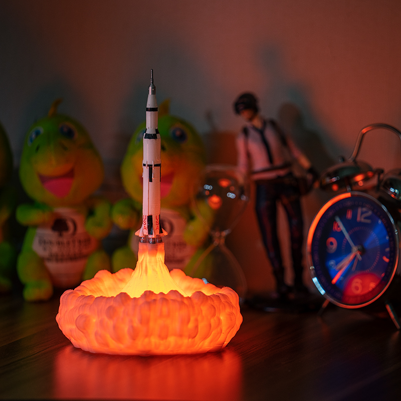 Rocket Lamp Space Shuttle Night Light Digital Zakka
