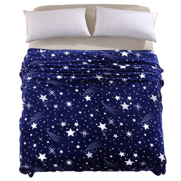 Soft Blanket Galaxy Stars Design