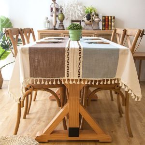 Table Linens Cloth With Tassels