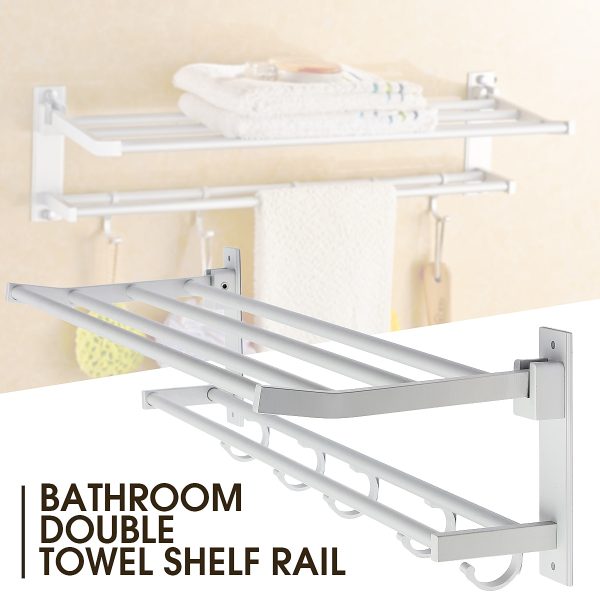 Towel Rack Shelf Aluminum Holder