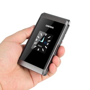 UNIWA X28 Flip Phone 1200mAh 2.8 inch Touch Screen Wireless FM bluetooth Dual Sim Card Flip Feature Phone