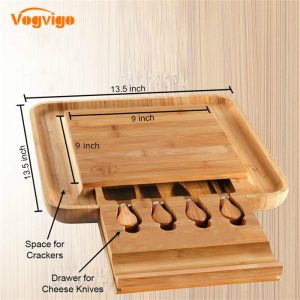Wooden Cheese Board Bamboo Platter