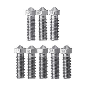 0.2/0.3/0.4/0.5/0.6/0.8/1.0/1.2mm Stainless Steel Lengthen Volcano Nozzle for 1.75mm Filament 3D Printer