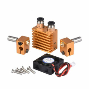 0.4mm E3D Dual Nozzle Metal J-head Two Color Extrusion Head Upgrade Print Head Compatible with V5 V6 for 3D Printer