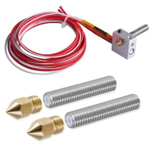12V 1.75mm Filament Direct Feed Hot End Assembled Extruder Kit with 2Pcs Extruder & 0.4mm Brass Nozzle