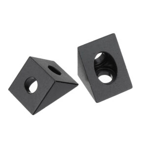 2Pcs Aluminum Black Angle Corner Connector For 2020Profile Extruder 3D Printer Part