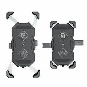 2 in 1 15W Qi Fast Charging Motorcycle Cycling Electric Scooter Vehicle Mobile Phone Holder Bracket Stand