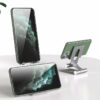 Aluminum Desktop Foldable Double Support Phone Holder Tablet Stand For 4.0-7.9 Inch Smart Phone Tablet For iPad Mini 5 Home Office Online Course Live Stream