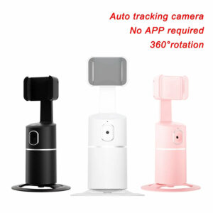 T2 360° Rotation AI Face Body Auto Tracking Camera Selfie Stick Holder with 2200mAh Battery for Smartphone Live Vlog Video Recording