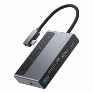 Baseus Multifunctional USB3.0 Type-C HUB Supports 4K HDMI OTG PD Fast Charging  TF/ SD Card Dual Reading with a Retractable Clip for Samsung Huawei for Apple MacBook Pro
