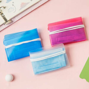 Colorful Portable Foldable Disposable Face Mask Storage Folder Box Small Watch Box Container Case