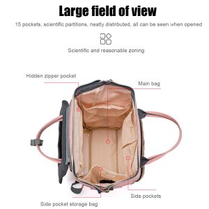 [Upgrade Version] LEQUEEN Large Capacity Outdoor Trip Travel Diaper Storage with USB Charging Port Mummy Bag Backpack