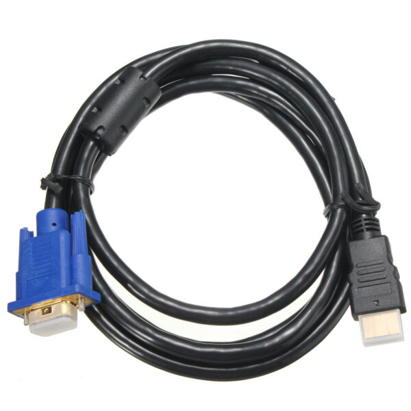 1.8M 1080P HD Male to VGA Female Video Converter Adapter Cable Lead PC DVD TV