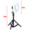 24W 5500K 10 Inch LED Video Ring Light Round Selfie Lamp With 50CM Tripod Light Stand