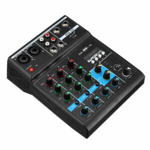 4 Channel Audio Mixer bluetooth USB Mixing Console Professional Stage Power Amplifier