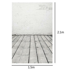 5x7ft 2.1mx1.5m Wood Floor Brick Wedding Theme Studio Props Photography Background