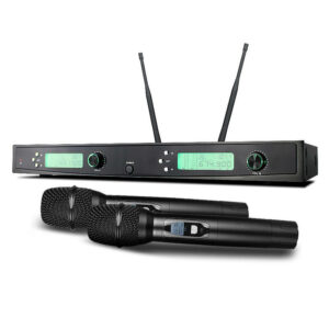 BAOBAOMI JD-200 UHF IR Professional Wireless Microphone System Karaoke Dual Handheld Mic for Stage KTV