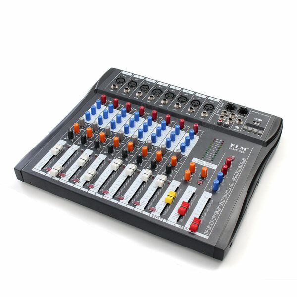 EL M CT80S 8 Channel Live Studio 48V Phantom Audio Mixer Mixing Console for DJ KTV Karaoke