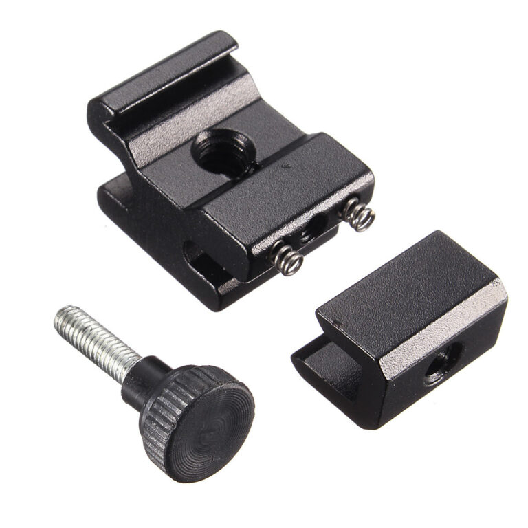 JT211 Aluminum Alloy Adjustable Speedlite Flash Cold Shoe Hot Shoe Mount Adapter with 1/4 Screw