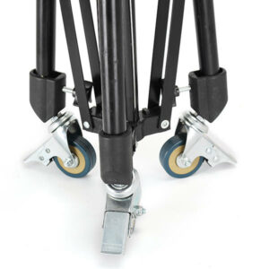 Meking Universal Ajustable Anti-Shake Anti-Skid Light Stand Trolley Wheel with Brake Lock