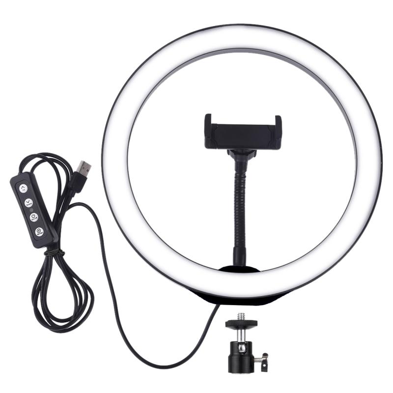 PULUZ PKT3035 10 Inch USB Video Ring Light with 110cm Light Stand Dual ...