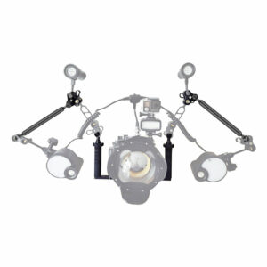 PULUZ PU3041 100M Underwater Diving Tray Stabilizer with Dual Ball Clamp Floating Magic Arm for Video Light