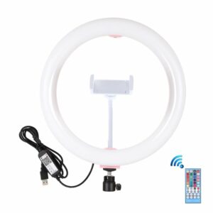 PULUZ PU455B PU455F 10.2 Inch USB Dimmable bluetooth RGBW Video Ring Light LED Arc APP Wireless Control for Youtube Tik Tok Live Streaming