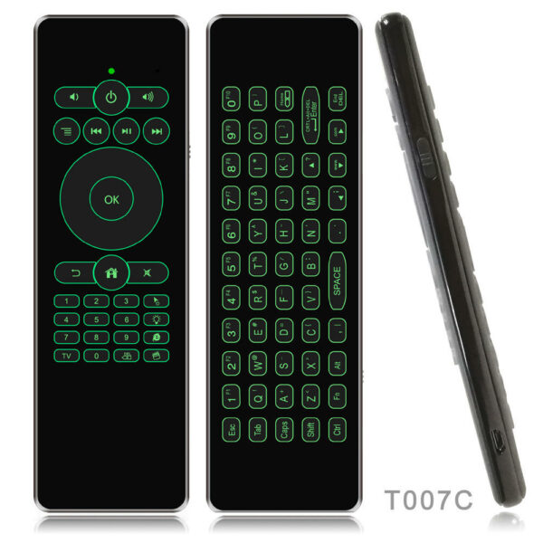 T007C T007MC 2.4G Wireless Colorful Backlit Mini Keyboard Voice IR Learning Remote Control Airmouse