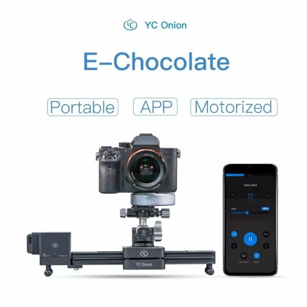 YC Onion Chocolate Milk Camera Slider Motorized APP Control Retractable Portable for DSLR Camera Camcorder Smart Phone for GoPro