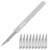 10Pcs Carving Surgical Blades DIY Cutting Tool PCB Repair Animal Surgical Tool with Handle