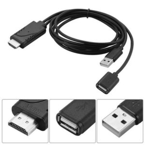 2 in 1 USB Female To HDMI Male HDTV Adapter Cable For HDTV Projector Displays