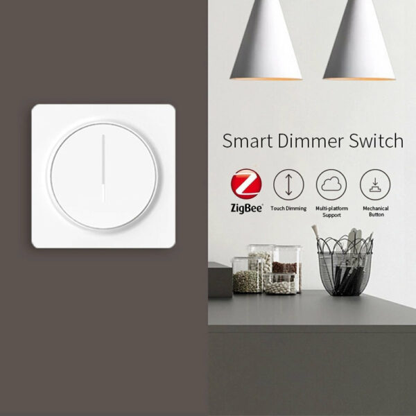 2.4G Zigbee WIFI Smart Dimmer Switch Panel APP Voice Control Smart Switch Work With Google Assistant Amazon Alexa