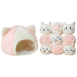 Cat House Cats Balls Pink Paws