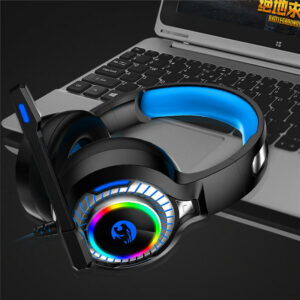 A60 Gaming Headphone RGB LED Light Stereo Bass Earphone Wired Headset With Mic for PC Computer PS4