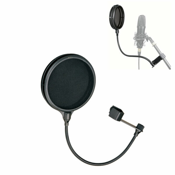 Alctron PF04 Microphone Isolator Mic Isolation Shield Two Layers Windbreak for Studio Recording Live Webcast Broadcast