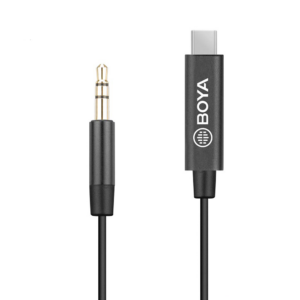 BOYA BY-K2 3.5mm TRS to Type-C Adapter Cable for HUAWEI OPPO VIVO XIAOMI Android Connect to Camera Microphone BY-WM4 BY-WM8 Pro