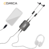 COMICA DUAL.LAV D03 UC Electronically Controlled Lavalier Dual Microphone Omnidirectional 3.5mm Mic for Mobile Phone Live Broadcast Video Conference Interview