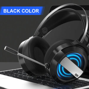 Gaming Headphone USB Port 50mm Driver Headset Foldable Over-Ear Gaming Headset Noise Cancelling HIFI Bass Headphone with Mic