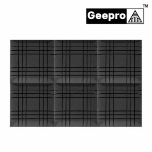 Geepro 6Pcs 3D Big Cube Black 5cm Thick Soundproof Foam Studio Foams Acoustic Wall Panel Tile